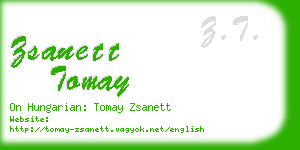 zsanett tomay business card